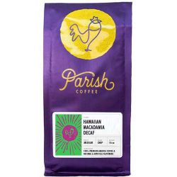 Hawaiian Macadamia flavored coffee decaf